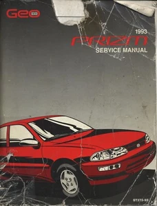 GEO Prizm 1993 ~ Manual original del taller de reparación de fábrica GM ~ ST373-93 - Imagen 1 de 1