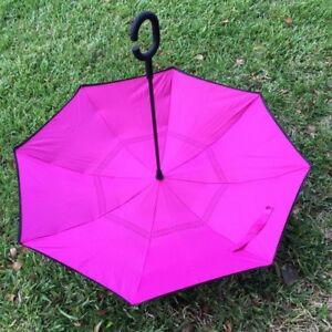 Reverse Opening Inverted Inside-Out/Upside Down/ C-Handle Umbrella Sale