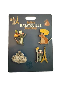 Neu im Karton Disney Epcot Remy’s Ratatouille Adventure Open Edition Set mit vier Anstecknadeln Neu - Bild 1 von 4