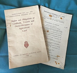 Landwirtschaftsgesetz und Beteiligungsgesetz, Rechte & Pflichten Vermieter Pächter 1923+ 1949 - Bild 1 von 18