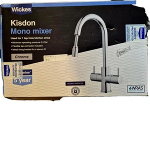 Wickes Kisdon Monobloc Kitchen Sink Mixer Tap. Chrome Finish - Picture 1 of 1