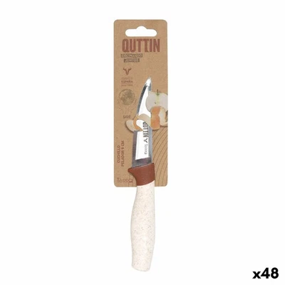 Cuchillo Pelador Quttin Terra Marrón Plateado Acero Inoxidable 9 cm [48 Unida - Imagen 1 de 3