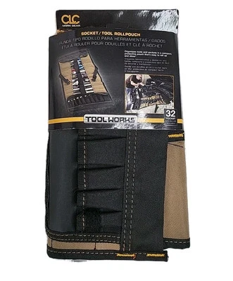 CLC 1173 - 32 Pocket Mechanic's Wrench Ratchet Tool & Socket Roll Up Pouch EBS - Image 1 of 4