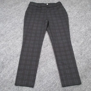 Calvin Klein Pants Womens 10 Gray Plaid Slim Stretch Career Office Workwear - Picture 1 of 21