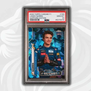 PSA 10 - Lando Norris #199 - Sapphire - 2020 Topps Chrome F1 - Rookie Card - Picture 1 of 3