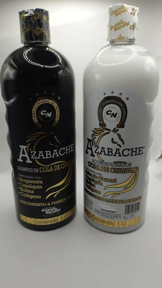 Xampu e condicionador para crescimento e fortalecimento do cabelo AZABACHE, NOVO E LACRADO - Imagem 1 de 1