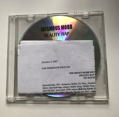 INFAMOUS MOBB - Reality Rap CD 2007 Advance Promo W/ Press Release RARE OOP Deep Foto 1 de 4