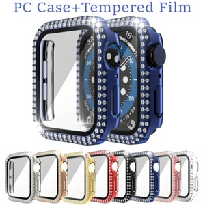 Funda Bling Diamond + protector de pantalla para accesorios del Apple Watch 6 5 4 3 2 1 - Imagen 1 de 76