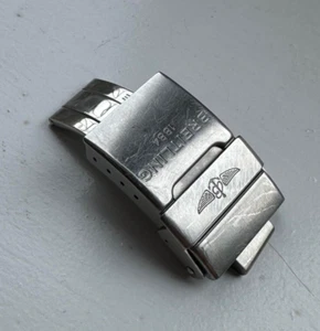 Genuine Original Breitling Deployment Deployant Clasp Buckle Bracelet Steel 20mm - Picture 1 of 11