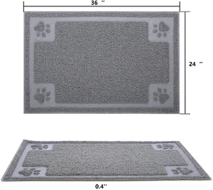 "Estera de alimentación para mascotas perros para tazón de comida y agua, impermeable resistente al deslizamiento XL 36""x24"" - Imagen 1 de 6