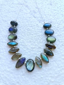 Labradorite nugget layout  Beads 16-12 mm 6 inches strand  for jewelry making - Bild 1 von 5