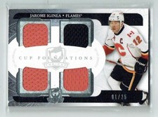 11-12 UD The Cup Foundations  Jarome Iginla  1/25  First Card  Quad Jerseys  HOF
