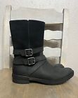 Ugg Boots Women Size 7 Lorna Black Waterproof Sherpa Lined Genuine Leather/Suede