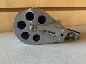 Bloque doble de acero inoxidable Schaefer con grillete frontal - Imagen 1 de 2