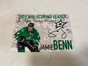 Jamie Benn Autographed 2015 NHL Scoring Leader Art Ross Trophy Dallas Stars - Picture 1 of 7