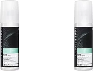 ROOT PERFECT Instant Root Concealer Spray, Black, 75ml High Quality (Pack of 2) - Picture 1 of 3