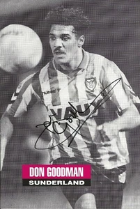 DON GOODMAN SIGNED PICTURE ~SUNDERLAND / WEST BROM / WOLVES / BRADFORD CITY - Picture 1 of 2