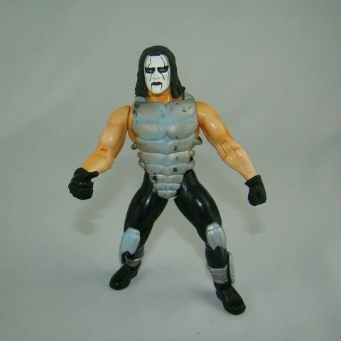Vintage WCW Bruisers series, Sting 6" figure, 1999 Toy Biz WWE Cover