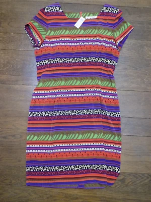 Vestido De Colección JONATHAN LOGAN J. Stevens Nuevo Estampado Animal a Rayas 16 VER MEDIDAS Foto 1 de 4