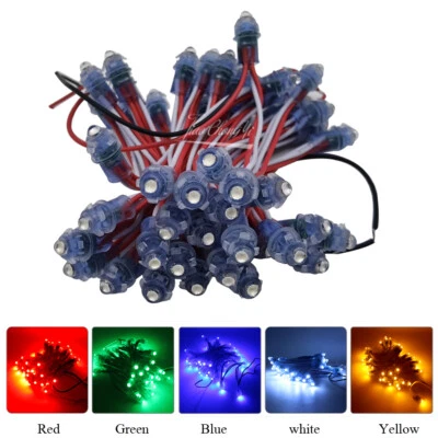LED Module string light DC12V/5V 9mm white Red Green Blue IP68 LED Pixel Lights - Image 1 of 4