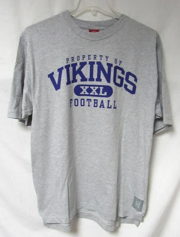 Minnesota Vikings Men's Size Large "Property of Vikings" T-Shirt C1 5028 Cover