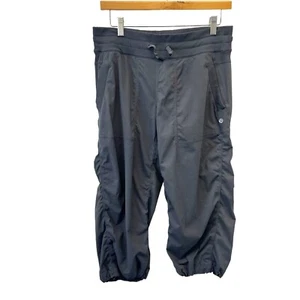Lululemon geraffte Caprihose Kordelzug Taille und Saum grau Farbe Damengröße 8 - Bild 1 von 5