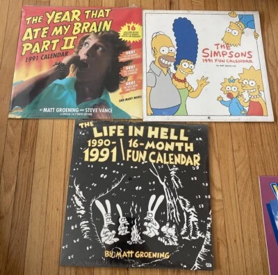 3 复古 Year That Ate My Brain Fun-O-Rama Matt Groening 1991 辛普森一家 地狱生活 — 第 1/4 张图片