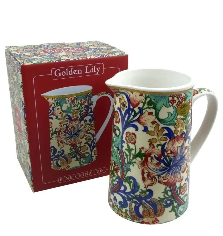 Leonardo Collection Fine China 500ml Jug William Morris Golden Lily Milk Jug - Image 1 of 3