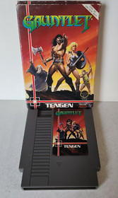 Nintendo NES Gauntlet Game With Box & Game Tested Authentic