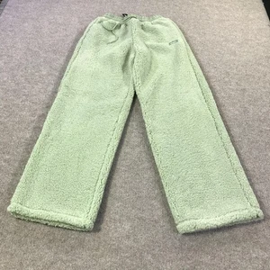 Milano Di Rouge Pants Womens Large Green Sherpa Fleece Drawstring Farih Pant - Picture 1 of 12