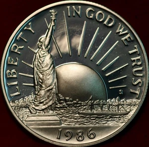 Proof 1986-S Statue of Liberty Clad Comm Half Dollar - Picture 1 of 2
