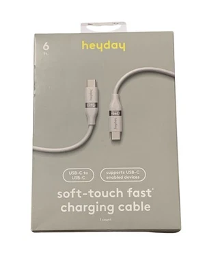 Heyday 6ft USB-C Fast Charging Cable Multicolor Durable Design NEW - Image 1 of 2
