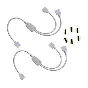 2pcs/Pack 1 to 2 Ports Female Connection Cable 5 Pin Splitter Cable LED Strip... - Picture 1 of 6