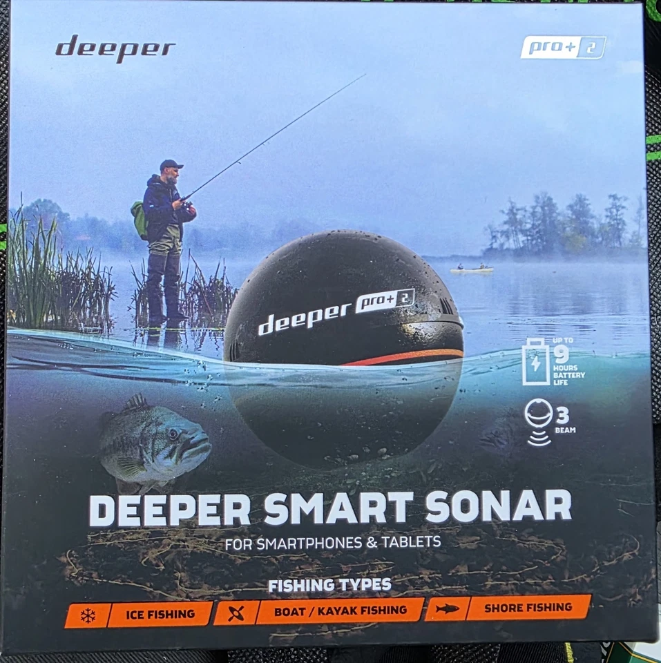 Deeper PRO+ 2 (Plus 2) Sonar Fish Finder For Smartphones and tablets New Model - Image 1 of 4