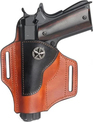 OWB Concealed High Belt Leather Holster for Colt Series 1911 Full Size 4" and 5" - Image 1 of 4