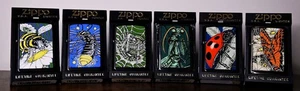 Encendedores Zippo Barrett Smythe Insectos de patio trasero, ¡juego de 6! Nuevo estado sin encender - Imagen 1 de 2