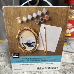 Artist's Loft Paint By Number Framed Mini Kit Art Artist Supply Swan New - Picture 1 of 3