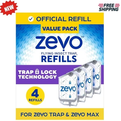 4Pcs Zevo Flying Insect Trap Fly Trap Refill Cartridges (4 Refill Cartridges) - Image 1 of 4