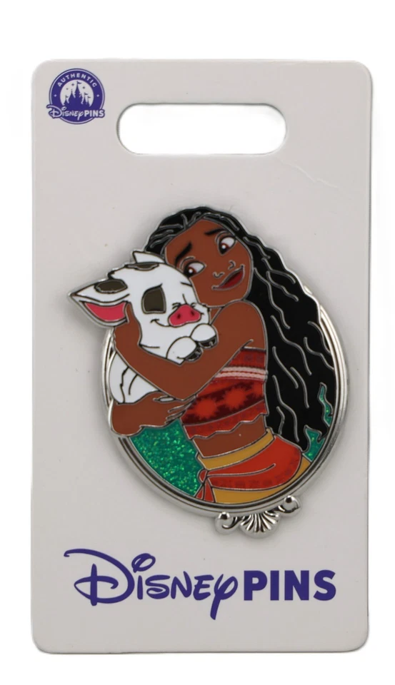 Disney Moana con Pua - Prendedor Brillo Serie Retratos Princesas Disney 2025 Foto 1 de 1