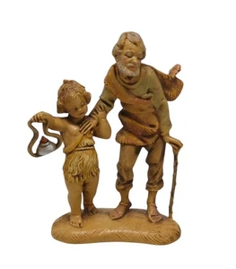 Belén Fontanini 4" Serie 244 Papa & Misham Man & Boy 1983 Italia - Imagen 1 de 11