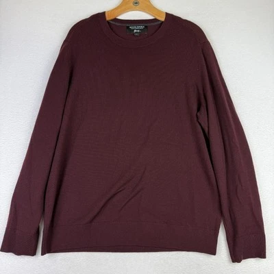 Suéter Grande Banana Republic Italiano Hilo Merino Baruffa Para Hombre Vino Borgoña Foto 1 de 4
