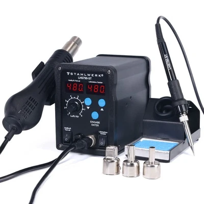 STAHLWERK LHS750 ST 2 in 1 Heißluft Lötstation Lötgerät mit 750 Watt - Bild 1 von 4