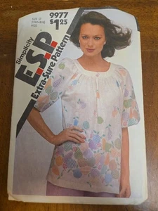 Simplicity SewingPattern E.S.P. 9977 Tunic Top Blouse Size O Uncut Vintage  - Picture 1 of 3