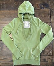 Abercrombie & Fitch Girls Green V Neck Hoodie Pullover Medium Super Soft
