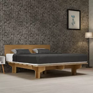 Bettgestell 180x200 mit Lattenrost Holz Lattenrahmen Hochbett Doppelbettkasten - Bild 1 von 12