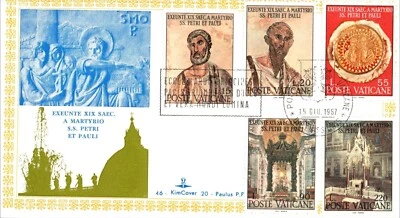 Vatican City 1967 Peter and Paul FDC Vatican CDS - Image 1 of 2