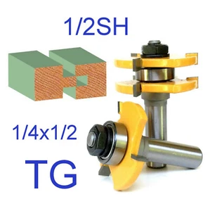 2 pc 1/2" Sh Tongue & Groove Assembly Joint Router Bit Set sct-888 - Picture 1 of 12
