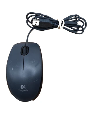 Logitech M-100 M-U0026 Gray 2 Button Scroll,  Wired usb Mouse  Works Great  - Image 1 of 4