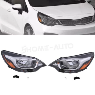 Conjunto de faros halógenos laterales izquierdo + derecho para Kia Rio 2012-2017 sedán sin LED Foto 1 de 4