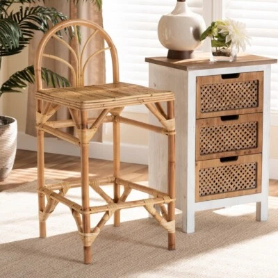 Andalusia Bohemian Rattan Counterstool from American Rattan - Image 1 of 4